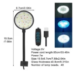 USB-driven LED-klämlampa för nano-akvarium, anpassningsbar belysning