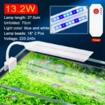 Expanderbar LED-akvarielampa med klämfäste för växter, med inbyggd timer