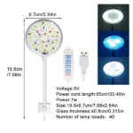 USB-driven LED-klämlampa för nano-akvarium, anpassningsbar belysning